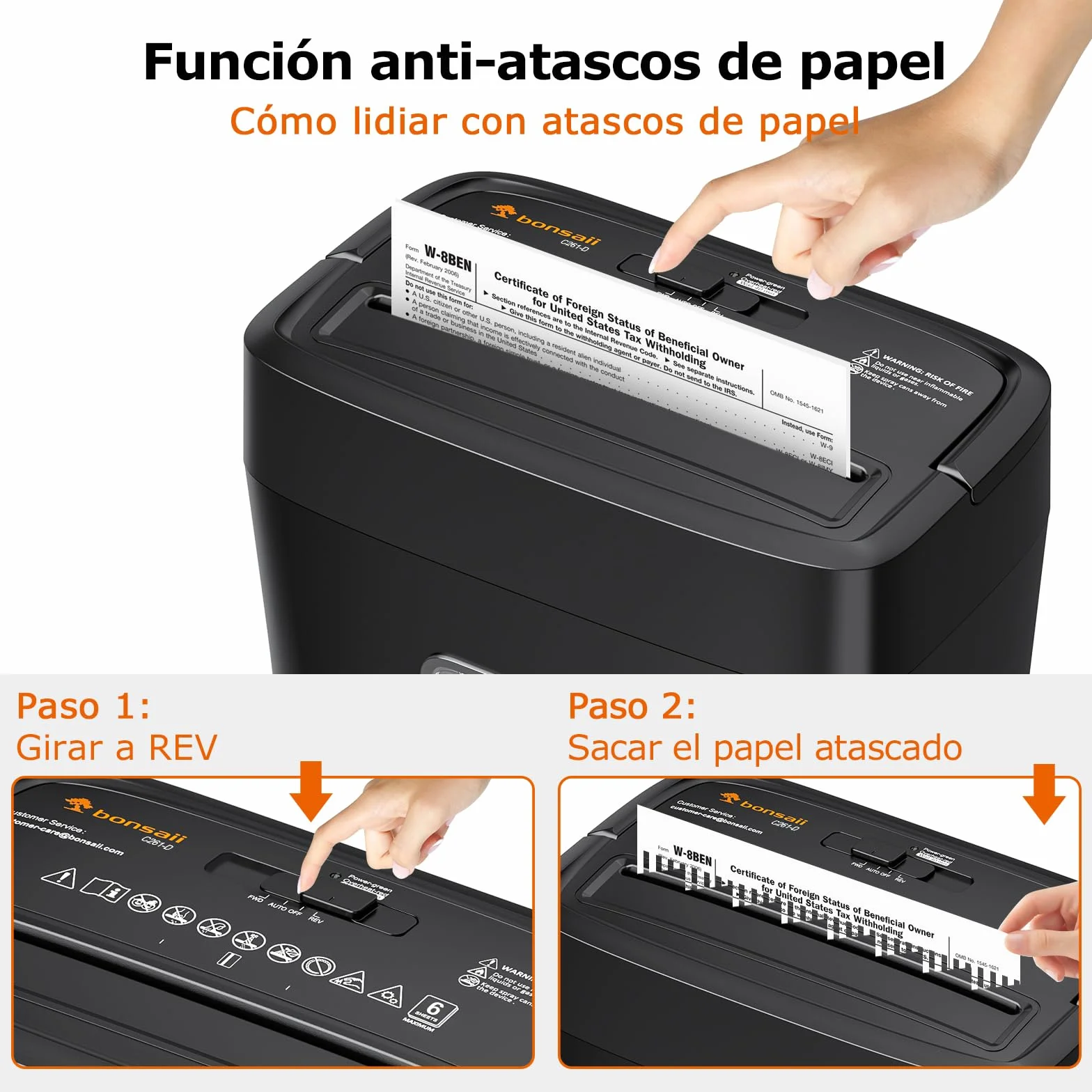 Bonsaii Trituradora de Papel Corte en partículas 6 Hojas, P4 microcorte de Alta Seguridad, destruye Tarjetas de crédito/Grapas, 16 L, destructora de Papel para el hogar y la Oficina pequeña(C261-D)