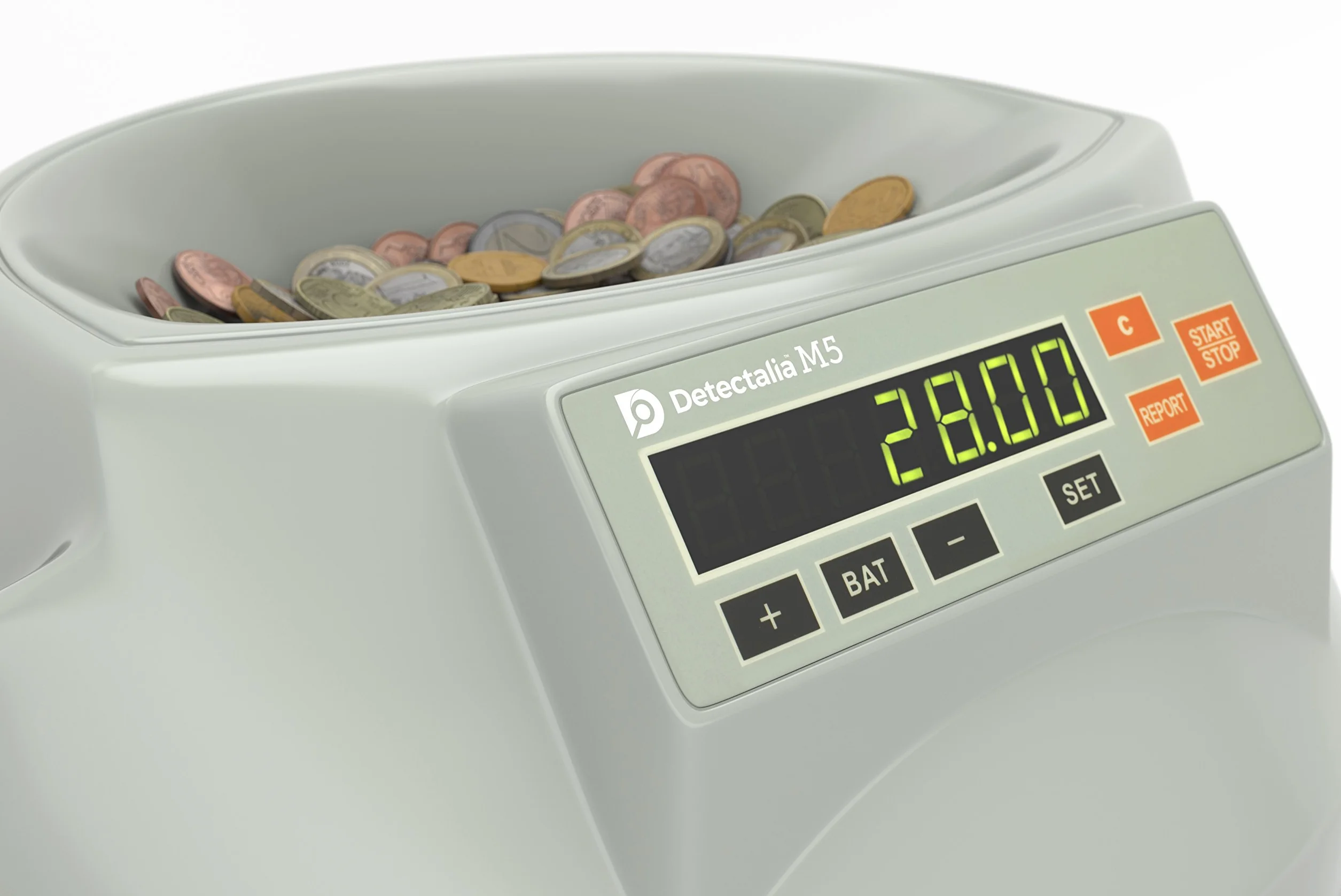 Detectalia M5 Contadora de monedas clasificadora euros por denominación