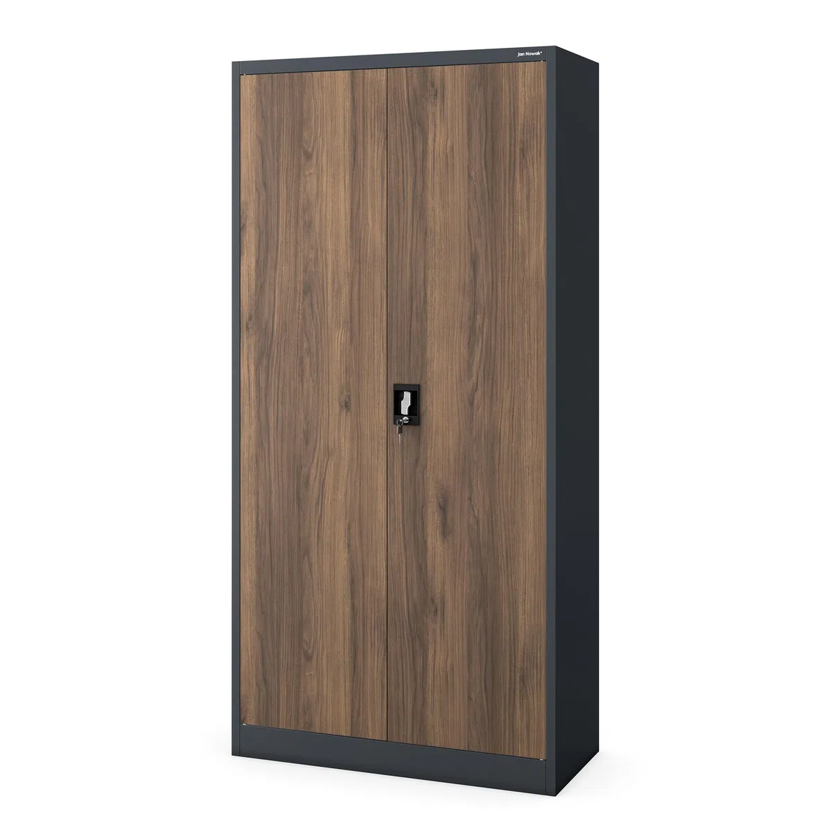 Jan Nowak Armario metalico con Cerradura Multifuncional Oficina archivador ropero 185 x 90 x 45 cm Acero estantes Barra Ropa almacenaje Documentos Material Empresa recepcion Vestuario