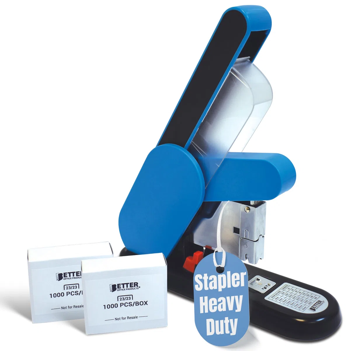 Grapadora moderna resistente, palanca sin esfuerzo, capacidad para 190 hojas, 2.000 grapas resistentes incluidas, engrapadora de escritorio, grapadora grande de oficina comercial Better Office