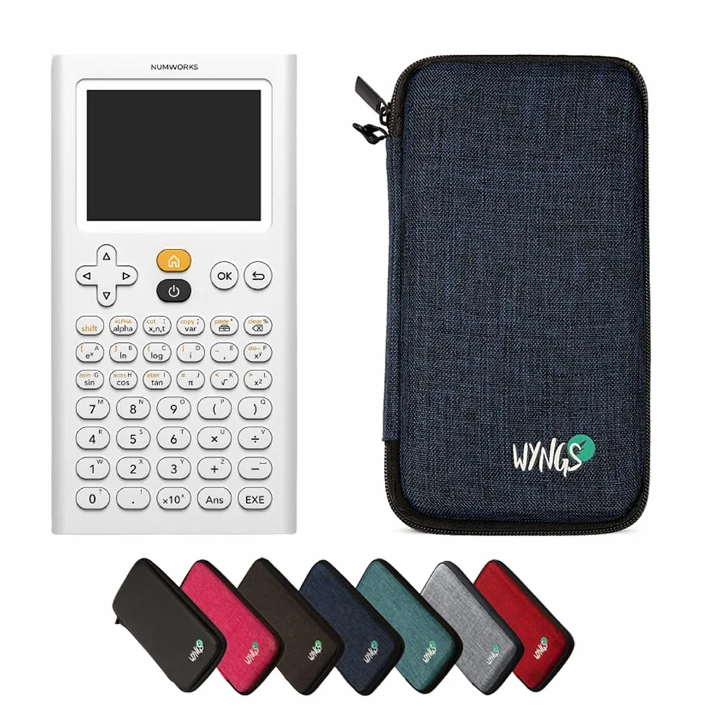NumWorks con Funda Protectora WYNGS Azul - Calculadora Gráfica - Paquete Básico