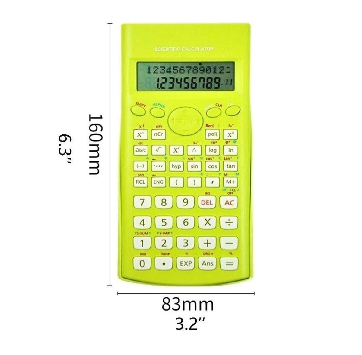Calculadora Calculadoras Multifunción Calculadora De Mano Ecuación Oficina Calcular Pantalla LCD Grande 12 Dígitos Escritorio Oficina(Grün)
