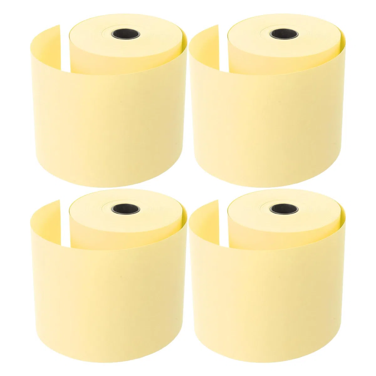 STOBAZA 4 Rollos Rollo de Papel Térmico Amarillo para Caja Registradora Impresión Clara y Compatibilidad, Adecuado para Bancos y Tiendas Múltiples
