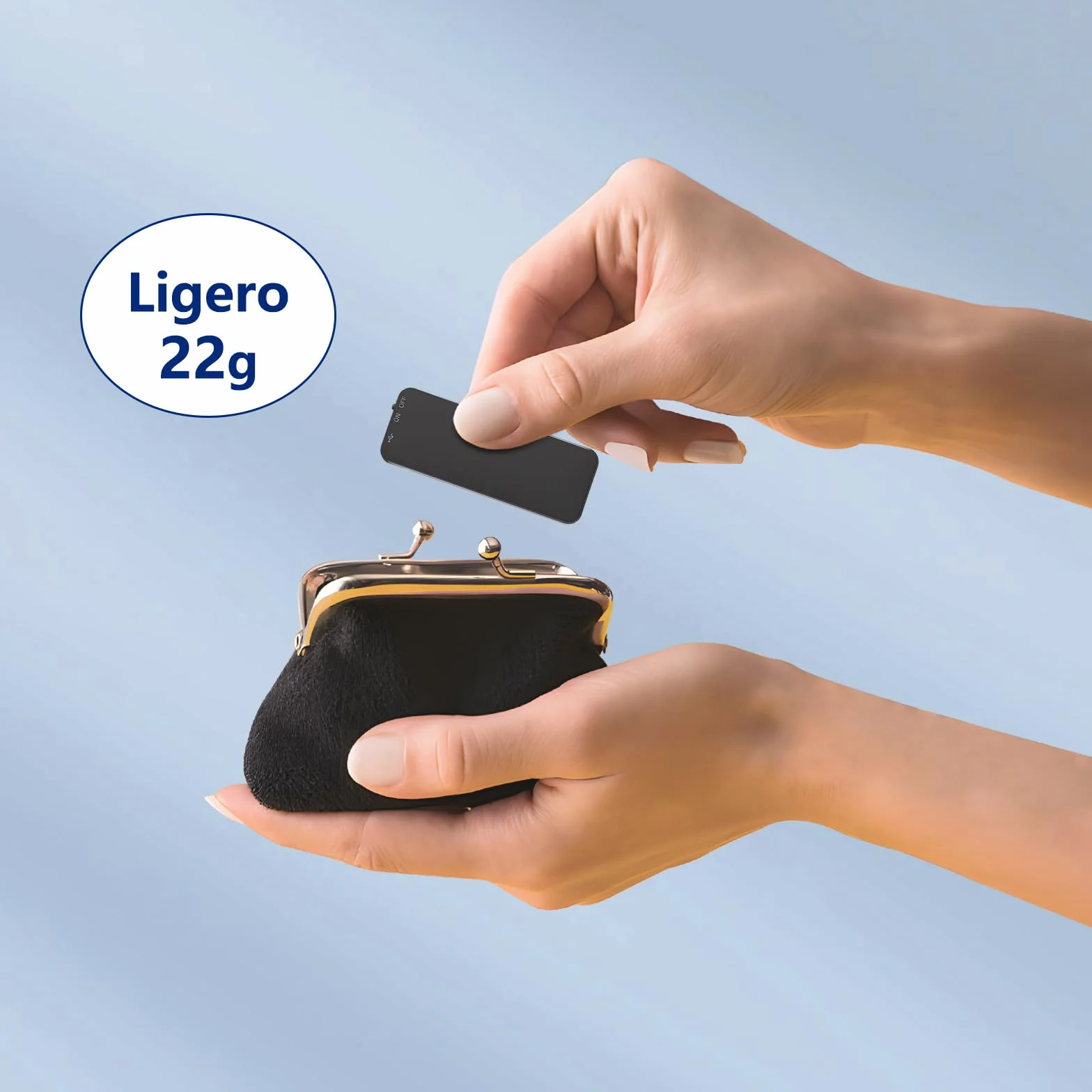 40H Grabadora de Voz, 64GB Mini Grabadora Voz con Funda de Metal Negra, Grabadora Audio USB-C para Grabar Clases Reuniones Entrevistas