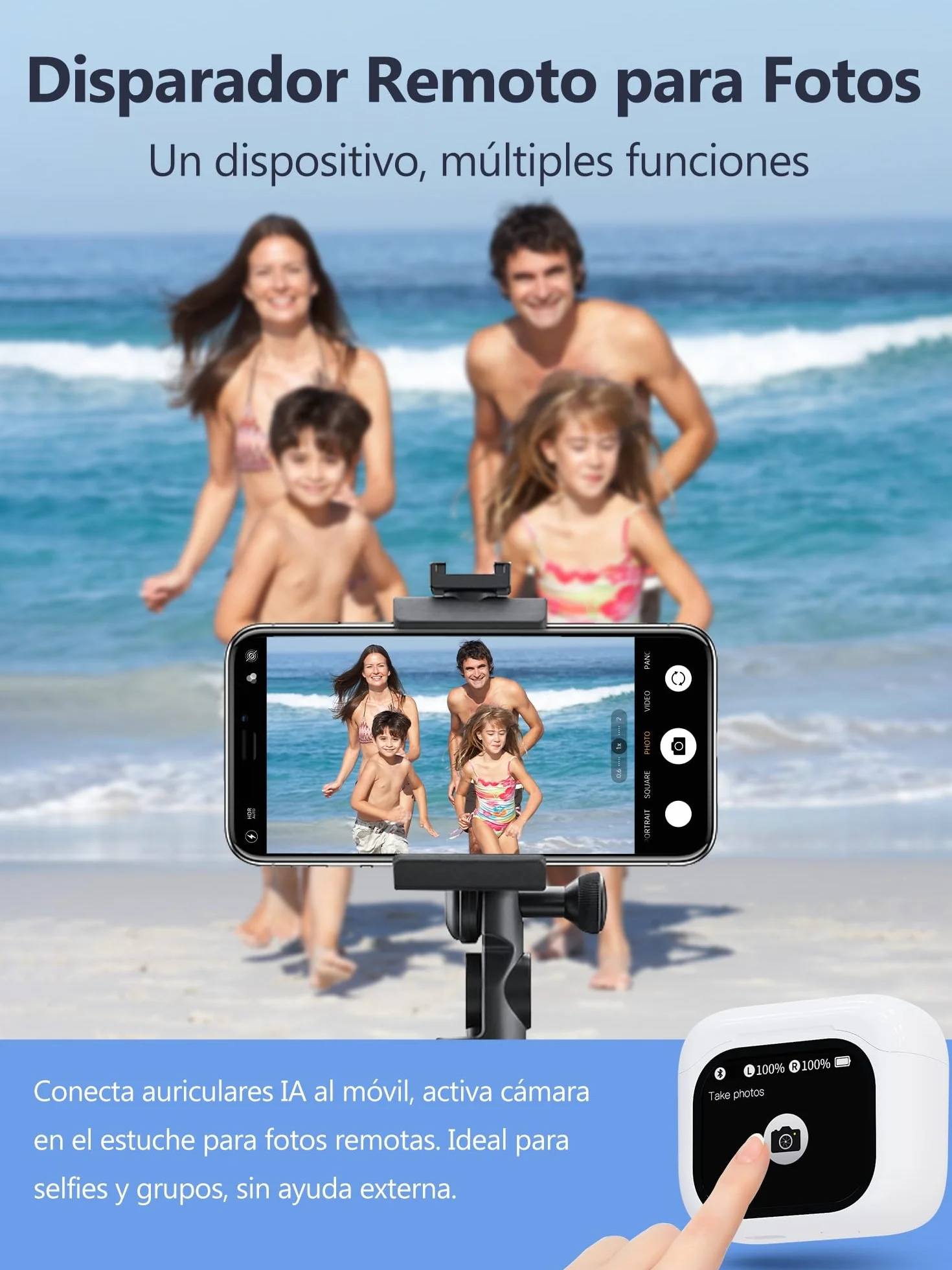 AI Auriculares Traductor en Tiempo Real: Traductor Instantáneo de Voz 156 Idiomas | 3-en-1 con Pantalla Táctil LCD | 98% Precisión | 7 Modos Traducción | Bluetooth 5.4| Ideal Viajes/Negocios/Estudios