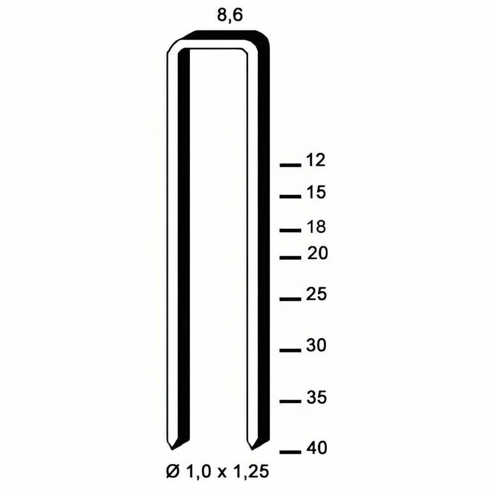 D-Work 10.000 grapas H-12 – galvanizadas – 8.6x12x1x1.25 mm