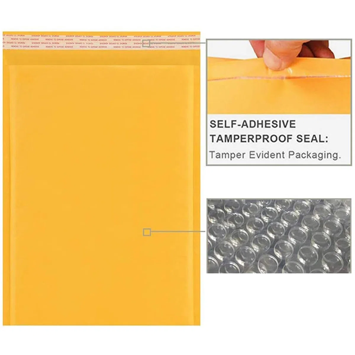 Bolsas de sobres burbujas papel Kraft, diferentes especificaciones, acolchados envío con bolsa correo, 50 Uds para Cosméticos(25 * 30cm)