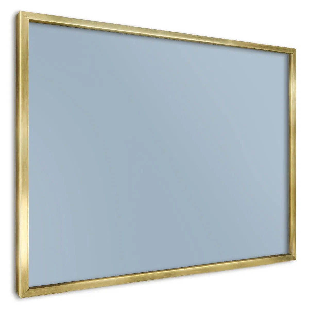 Panel Magnético Informativo 70x50 cm | con Marco Dorado | Azul Pastel | Montaje Fácil | Pizarra de Pared | Para Restaurante y Bar | Expositor para Menú, Ofertas del Día