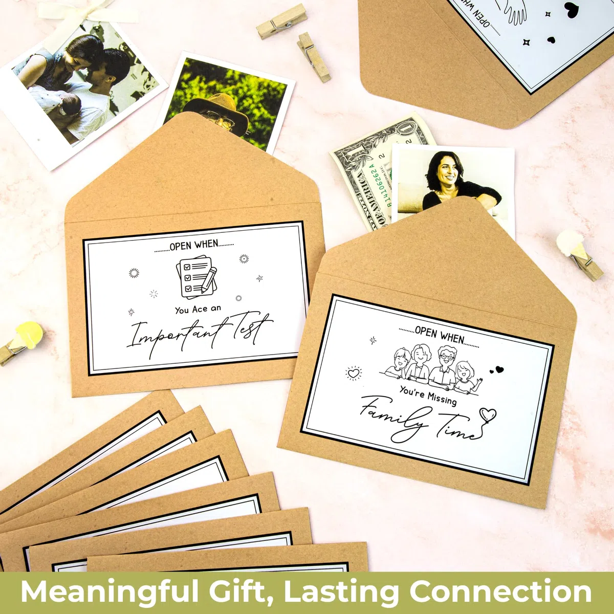 STOFINITY Sobres abiertos para estudiantes universitarios, libro de tarjetas de regalo de graduación de secundaria 2025, letras abiertas para novio, kit de supervivencia universitaria, regalos para