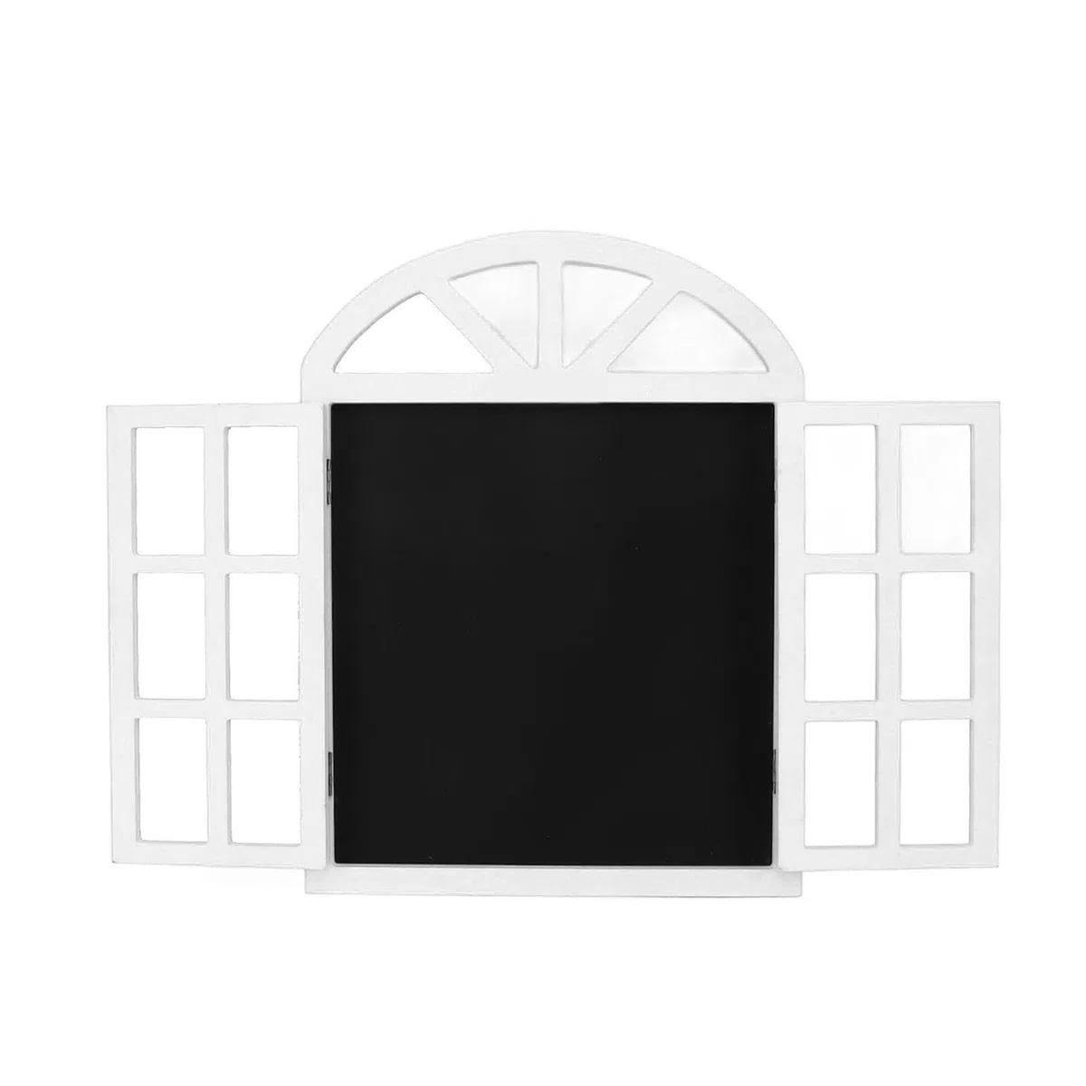 Letrero de Pizarra de Ventana Falsa, Tablero Negro, decoración versátil, Tablero de Mensajes fácil de Colgar para Pared de Tienda y hogar (Blanca)