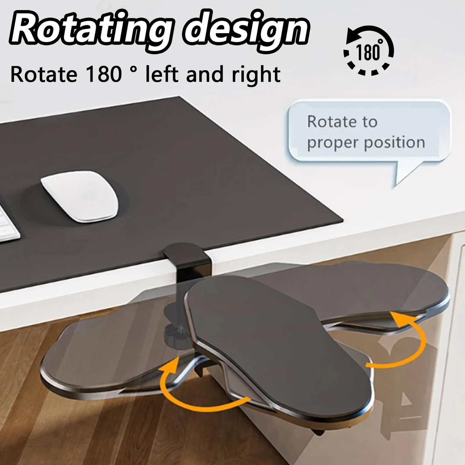 2 Unidades ExtensióN De Escritorio ErgonóMica, Reposabrazos De Escritorio ReposamuñEcas Plegable Reposabrazos Para Codo SujecióN Sin Perforaciones Estante Reposabrazos Para Codo De Computadora
