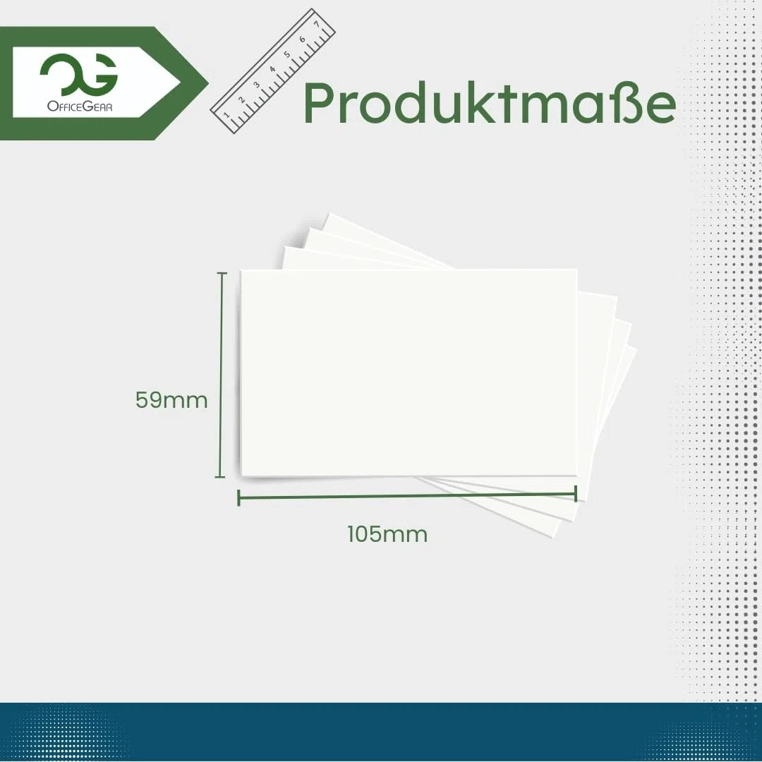 OfficeGear Tarjetas de visita imprimibles de 10 en adelante (55 hojas, paquete de 550) de 59 mm x 105 mm, tarjetas perforadas imprimibles personalizadas de 150 g/m²