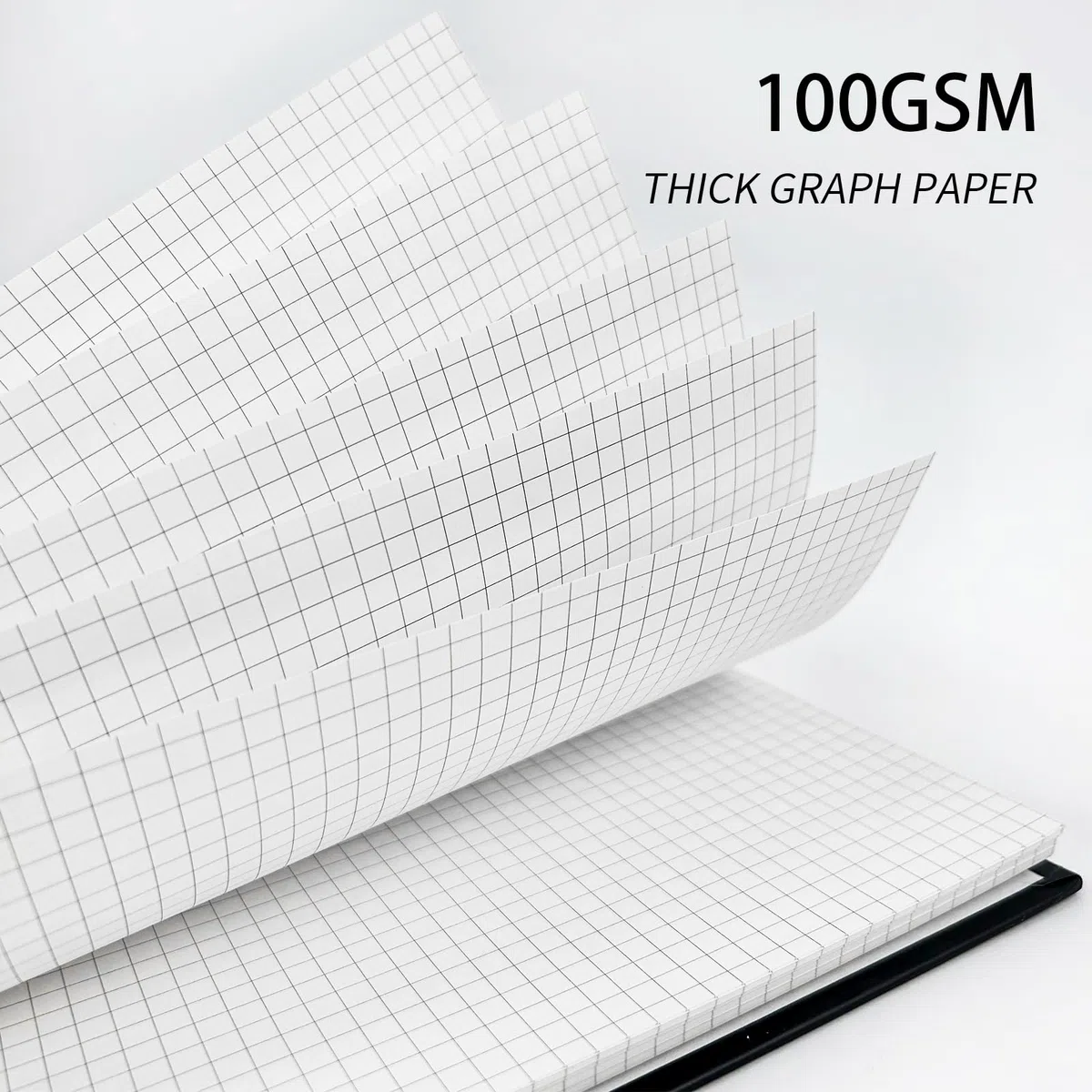 Ouzoustate Cuaderno de papel gráfico en espiral, diario de cuadrícula A4 de 8.5 x 11 pulgadas, paquete de 4 cuadernos grandes de 160 páginas de papel grueso de 3.53 oz/m² de tapa dura para tomar