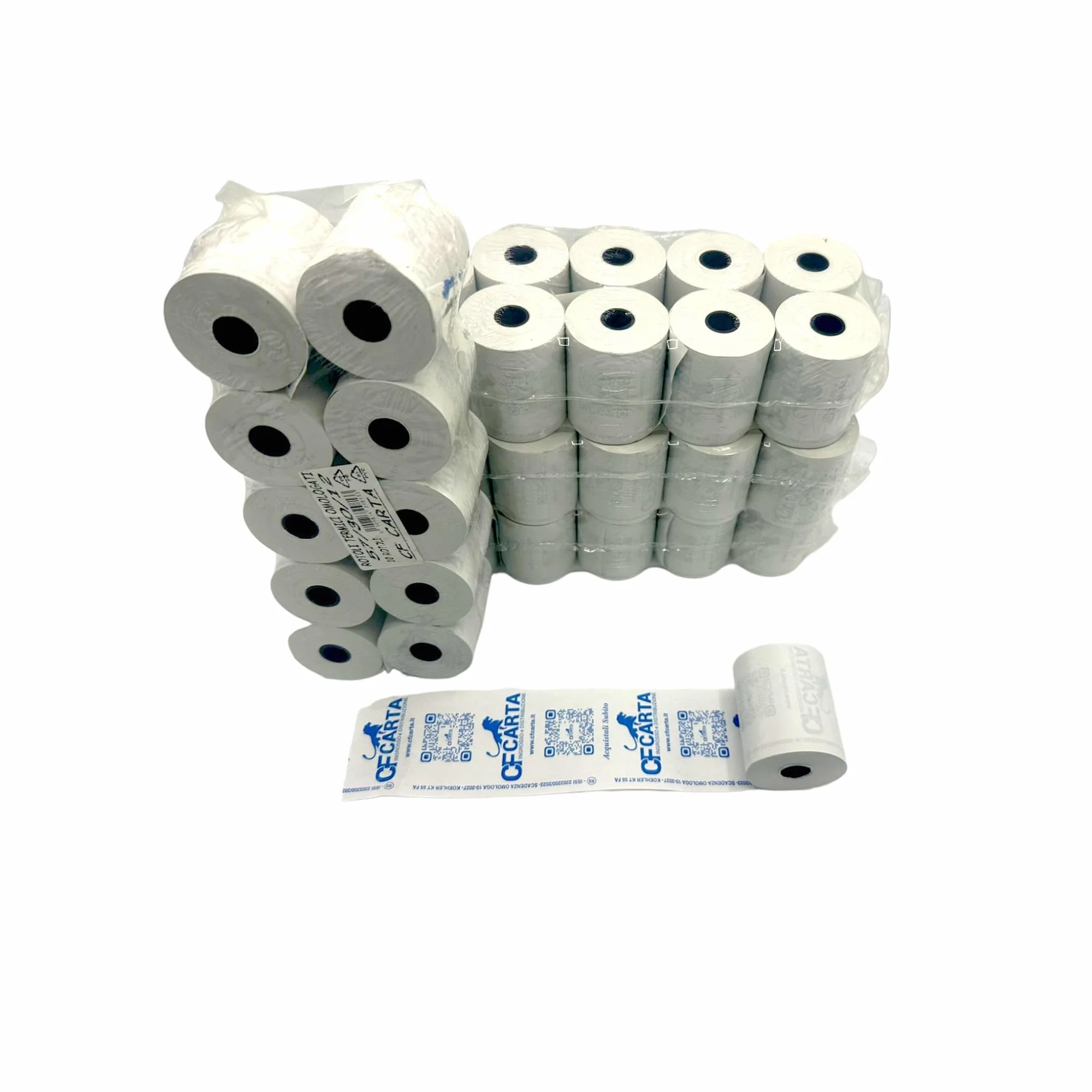 Rollos térmicos para caja, rollos homologados para recibos de 57 mm x 30 metros de longitud, paquete de 100, rollos impresora térmica, papel impresora térmica