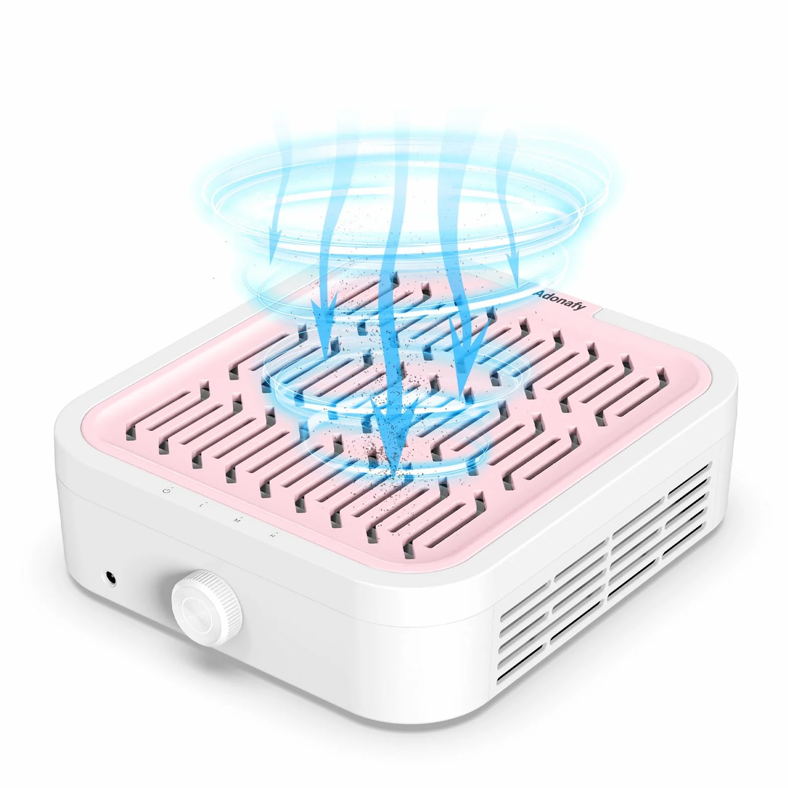 Extractor de Polvo para Uñas Profesional: 120W Potente Aspirador de Uñas para Principiantes - Bajo Nivel de Ruido Silencio Aspirador de Polvo de Manicura para Casa Salon(Rosa)