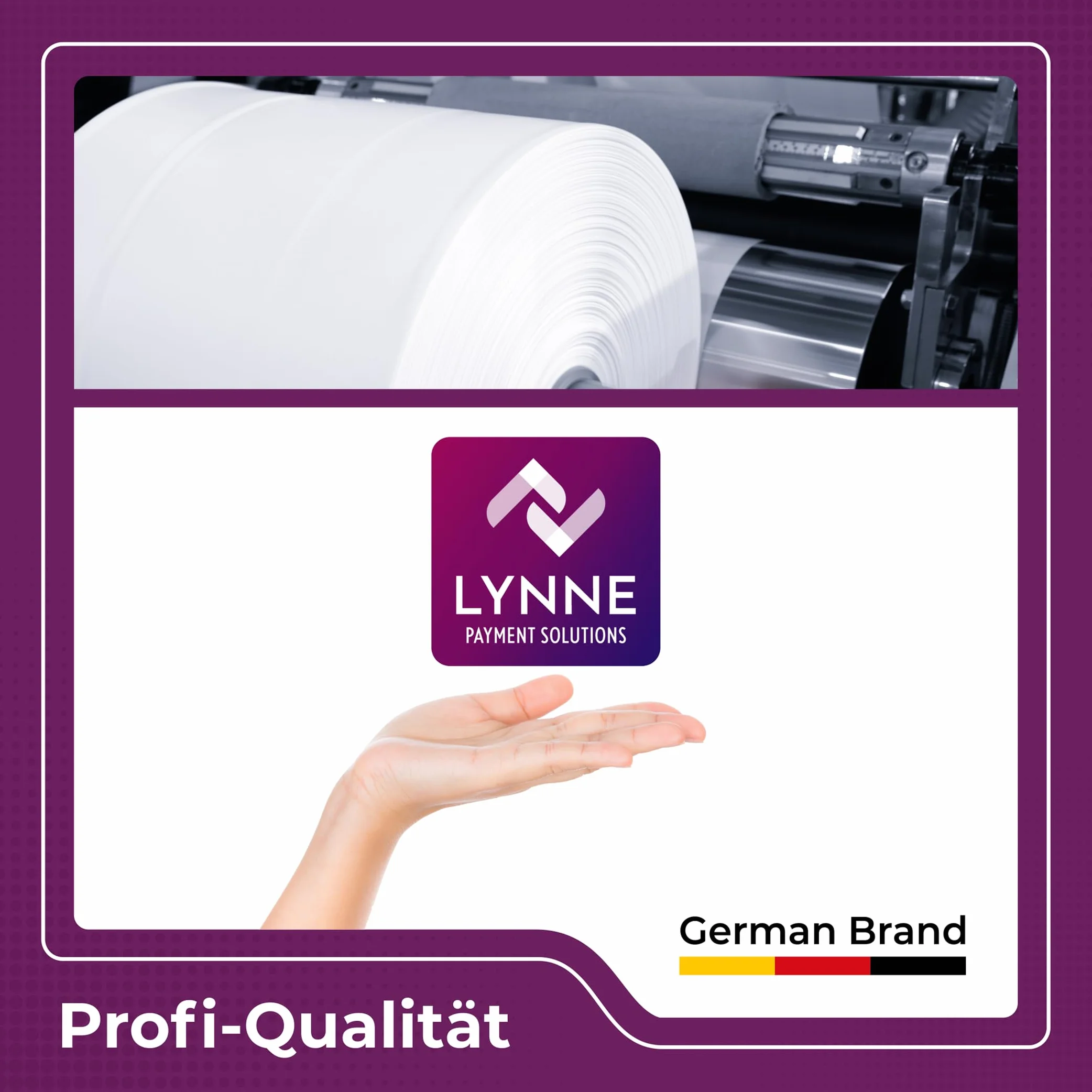 LYNNE - Rollos Papel Termico 80x80 para Impresora de Tickets - Para caja registradora con impresora de recibos - Papel impresora Termica 80x80x12 - Rollo Papel térmico 80mm x 80mm x 80m - [20x]