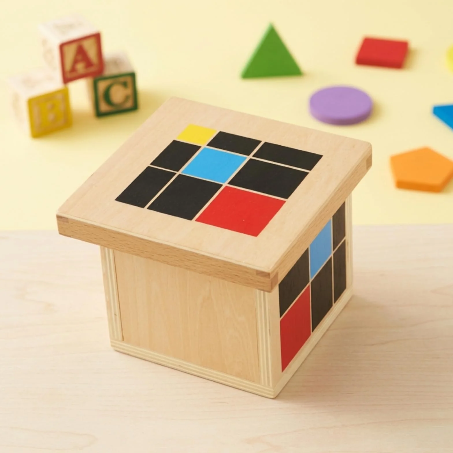 Cubo Educativo Geométrico Cubo con Tapa Multicolor Juguete Educativo para