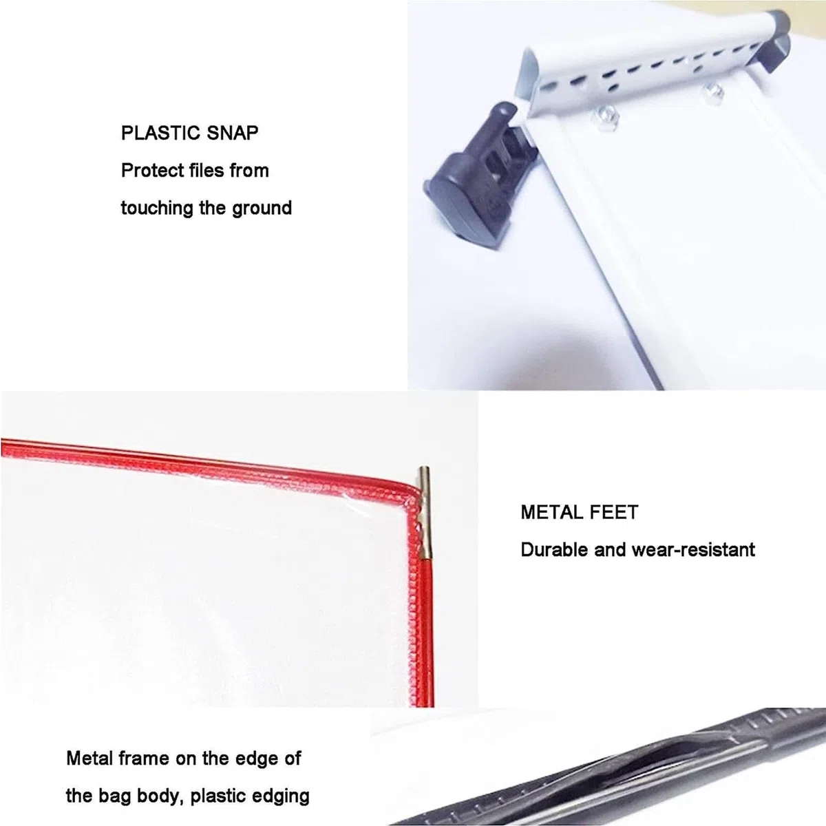 Sistema de consulta de escritorio – Organizador de consulta de pared, expositor para catálogos de PVC y metal, 30 páginas de formato carta, para oficina, taller, restaurante, gris