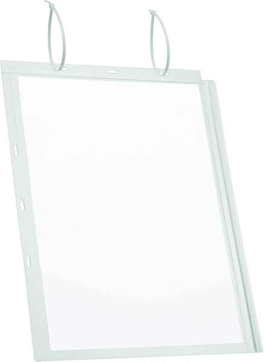 Durable 502819 Funda impermeable A3 con bridas, bolsa de 5, transparente
