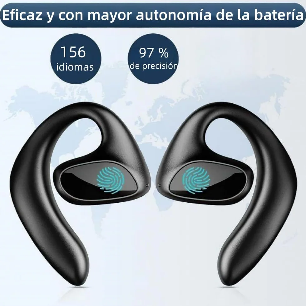meacode ai Translation Earbuds- 156 Idiomas de traducción en Tiempo Real, portátiles y Recargables para Viajar, Negocios y Estudio