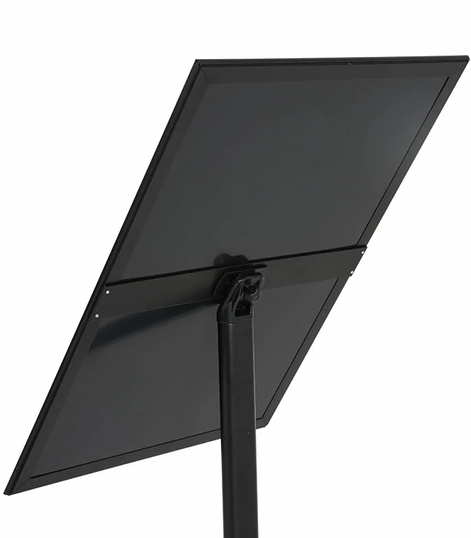 Porta Menú de Pie Decorativo Tamaño A2, Porta Gráficas de Aluminio, Porta Menú para Hostelería (Negro)