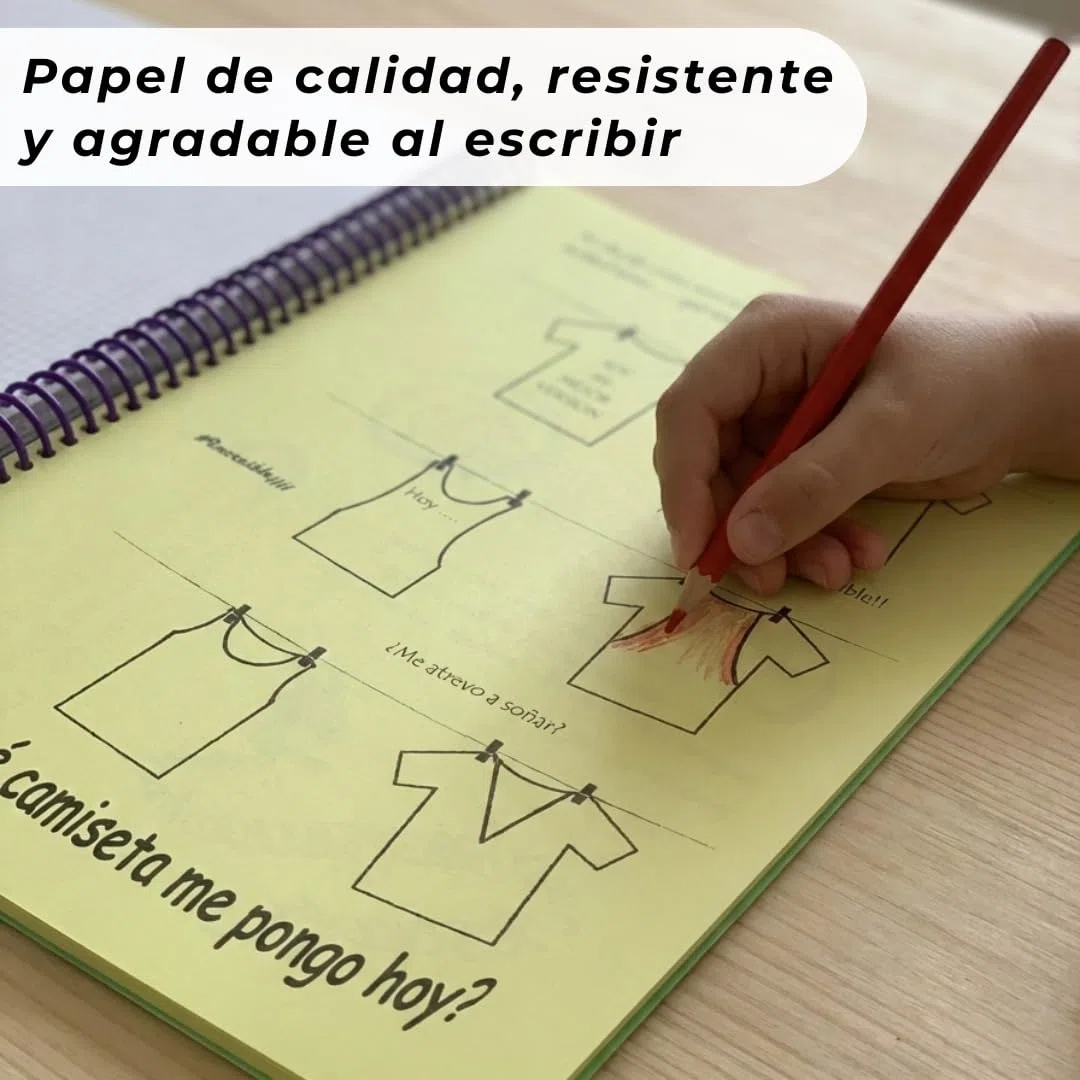 Optimer System - Pack de 5 Libretas A4 de Tapa Rígida – Cuaderno de Cuadrícula 90g con Espiral de Color – Bloc de Notas Profesional para Oficina y Estudios – Notebook Resistente y Elegante (5)