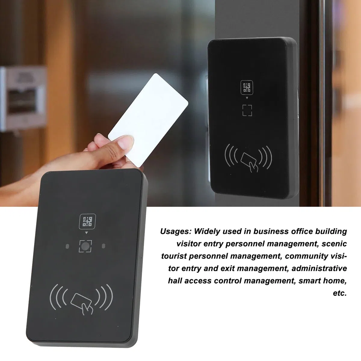 Lector De Control De Acceso De Código De Barras RFID, 2 En 1 Código De Barras Código QR Lector De Control De Acceso RFID Velocidad De Escaneo Rápido Para El Edificio De La Oficina En El Hogar Intelige