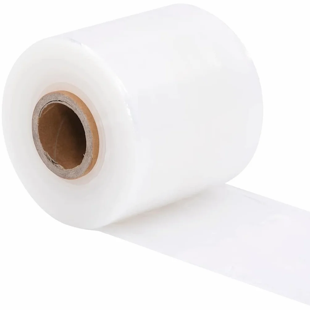 Láminas elásticas transparentes de 23 micras de 10 cm x 300 m, de polietileno, con asa, material de embalaje para almacenamiento, transporte, mudanza, cartón y protección contra el polvo