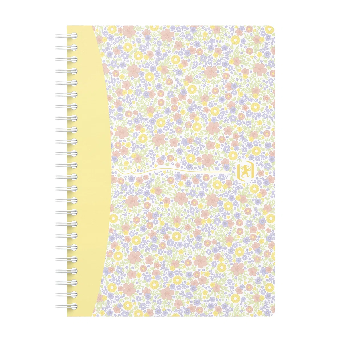Oxford 400094951 Dura Cuaderno de espiral A5 cuadrícula 5 unidades blancas doble espiral 120 páginas 3 diseños surtidos Cuaderno Diario Bloc de anillo espiral (regalo Idea Floral Flores