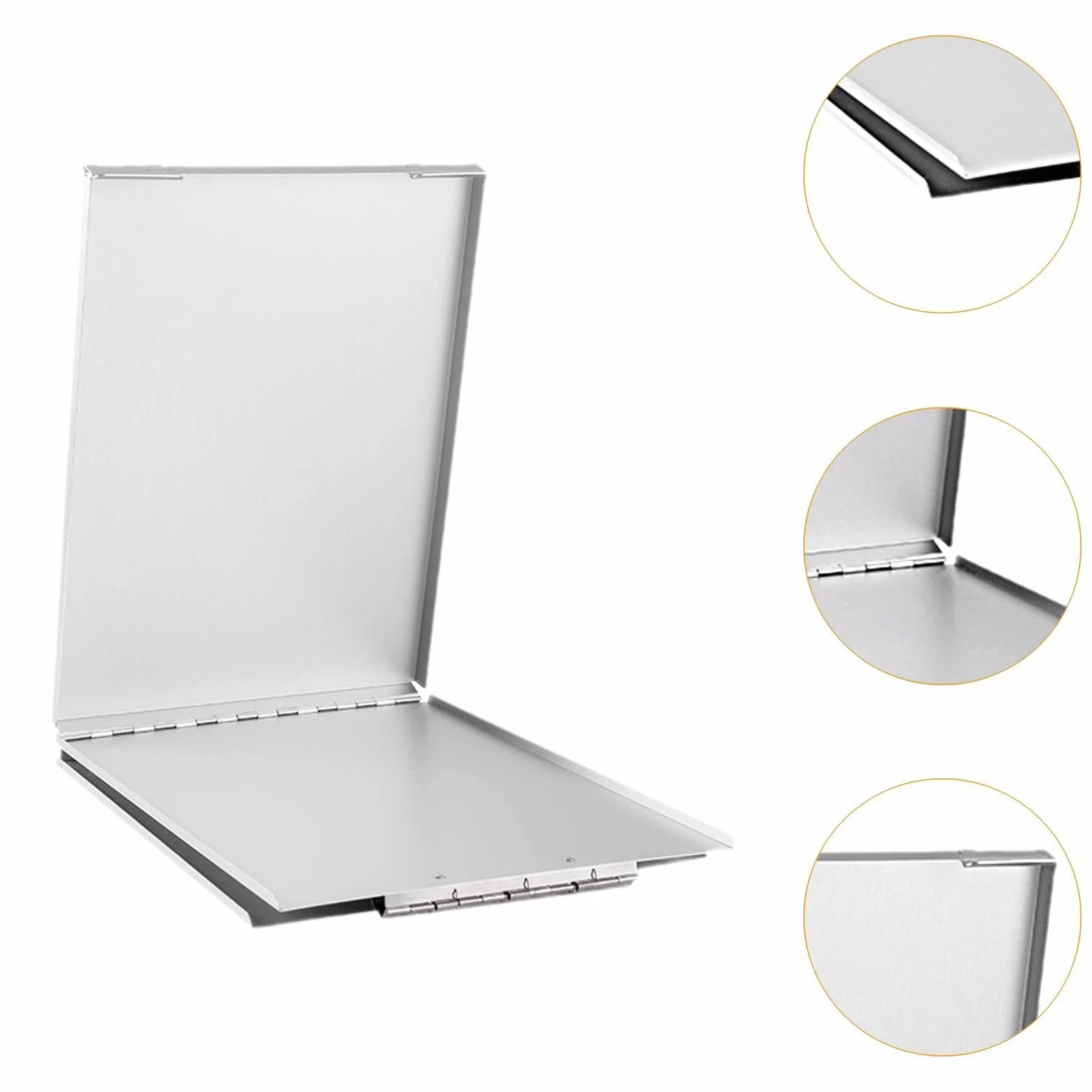 Oshhni Portapapeles metal Portapapeles aluminio Clip alta capacidad Portátil Escuela Oficina Restaurante Profesor Cafetería Estudiante