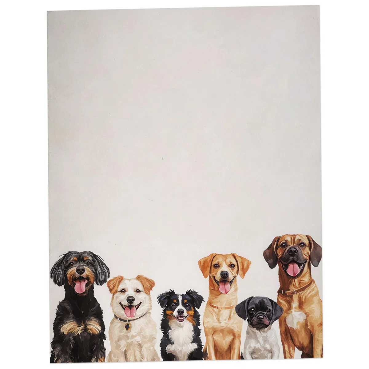 Papel de papelería Happy Dogs, 60 hojas, ideal para invitaciones de fiesta, peluqueros, veterinarios, criadores