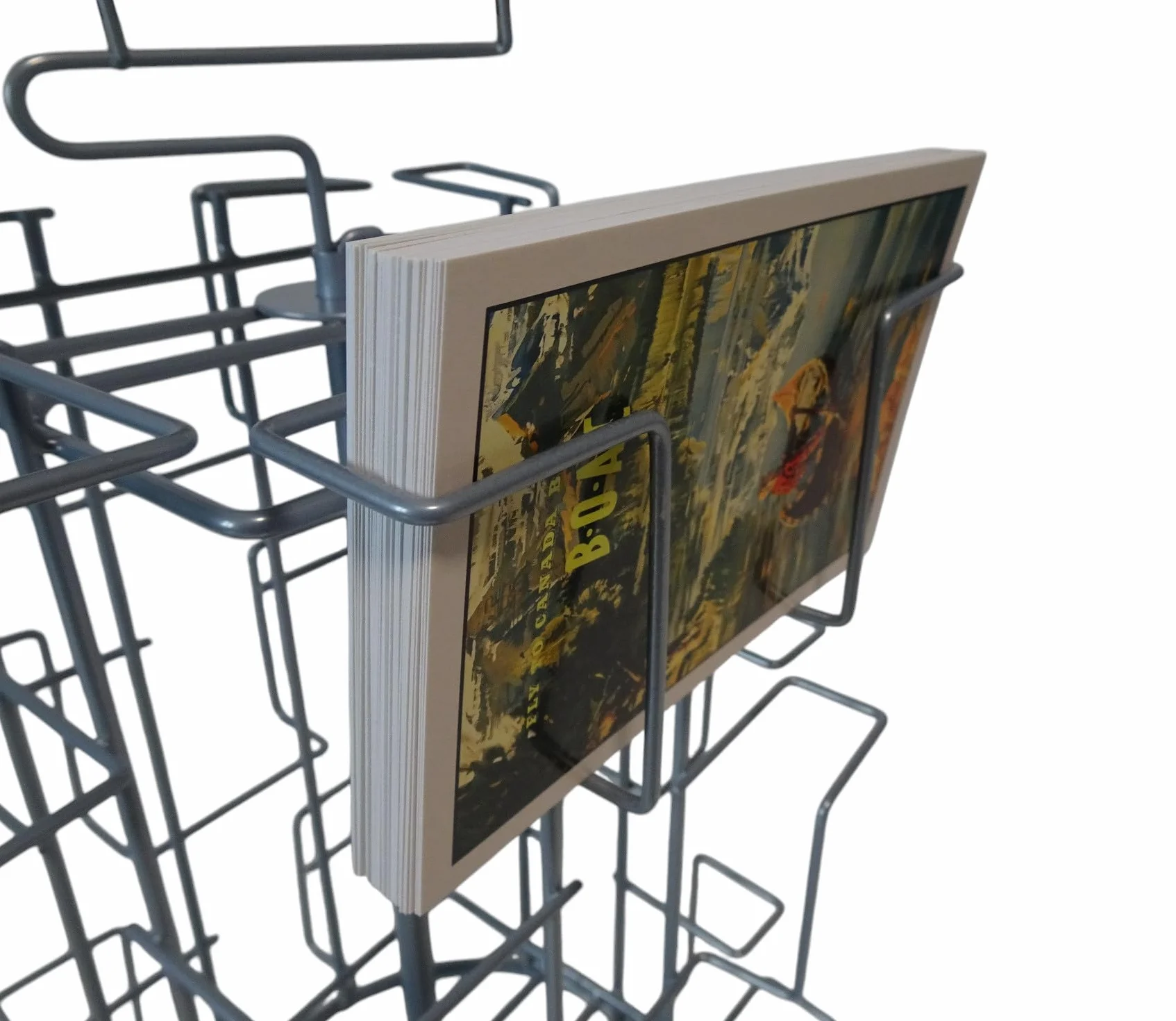 Gerso Expositor giratorio para postales 12 compartimentos 150x105 mm A6 plateado