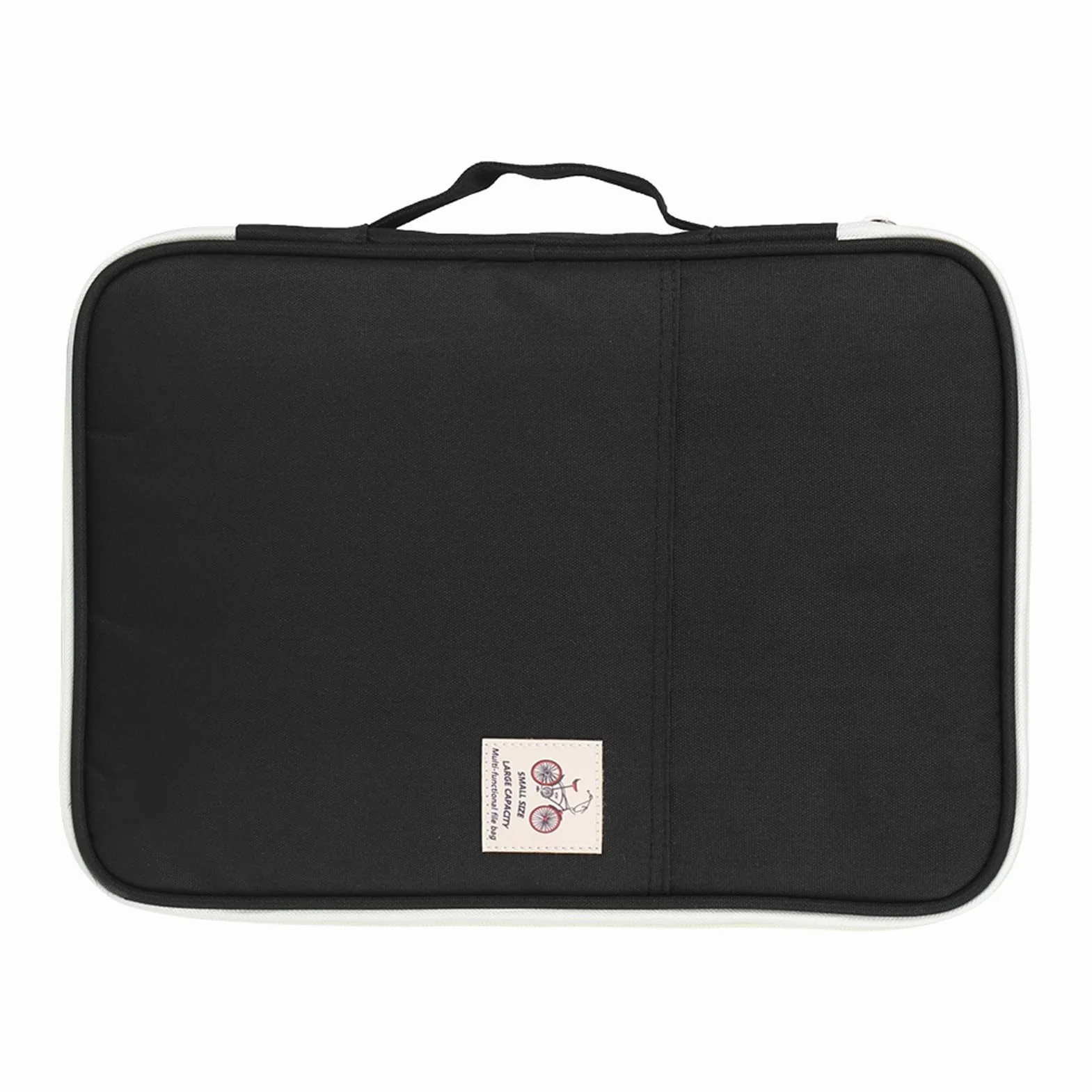 Tiiyee Bolsas Multifuncionales para Documentos A4, Carpeta con Asas Cremallera PortáTiles De Conferencias Portadocumentos Tela Multifuncional Bolsos Oxford Impermeable Oficina Escuela Negro