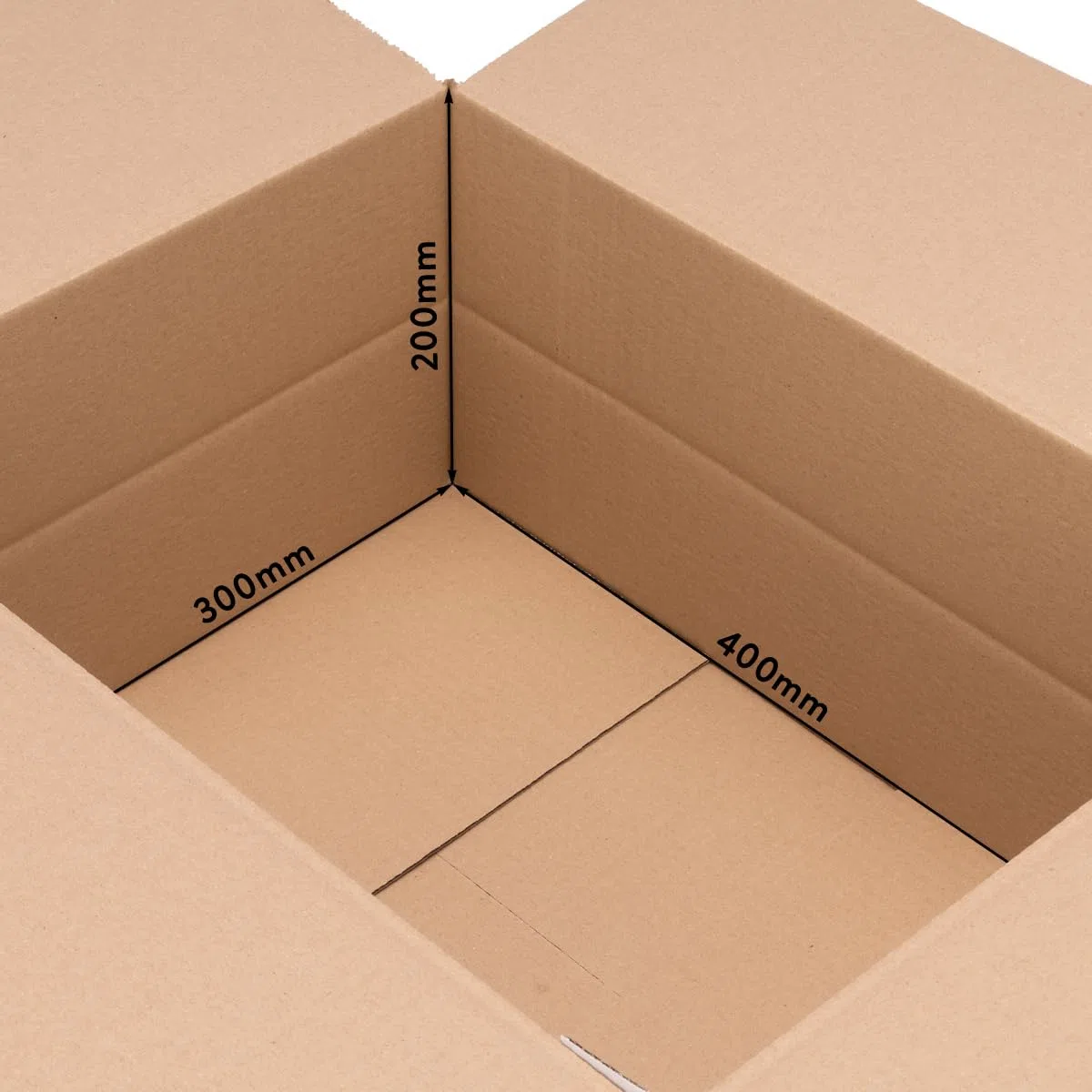 verpacking KartonProfis - 100 cajas plegables cajas de envío DHL cajas 400 x 300 x 200 mm, KK-90, 1-corrugado, cajas de envío, cajas de embalaje, cajas de almacenamiento, cajas plegables