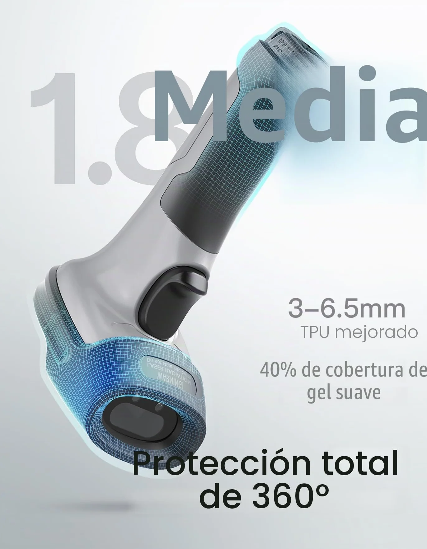 Inateck Escáner de Código de Barras 2D Bluetooth, Lector de Código de Barras Inalámbrico USB 1D 2D Portátil, 1 Carga 3 Meses, Lector Código Barras con AI, App y SDK, Escaneo Rápido y Preciso, BCST-72