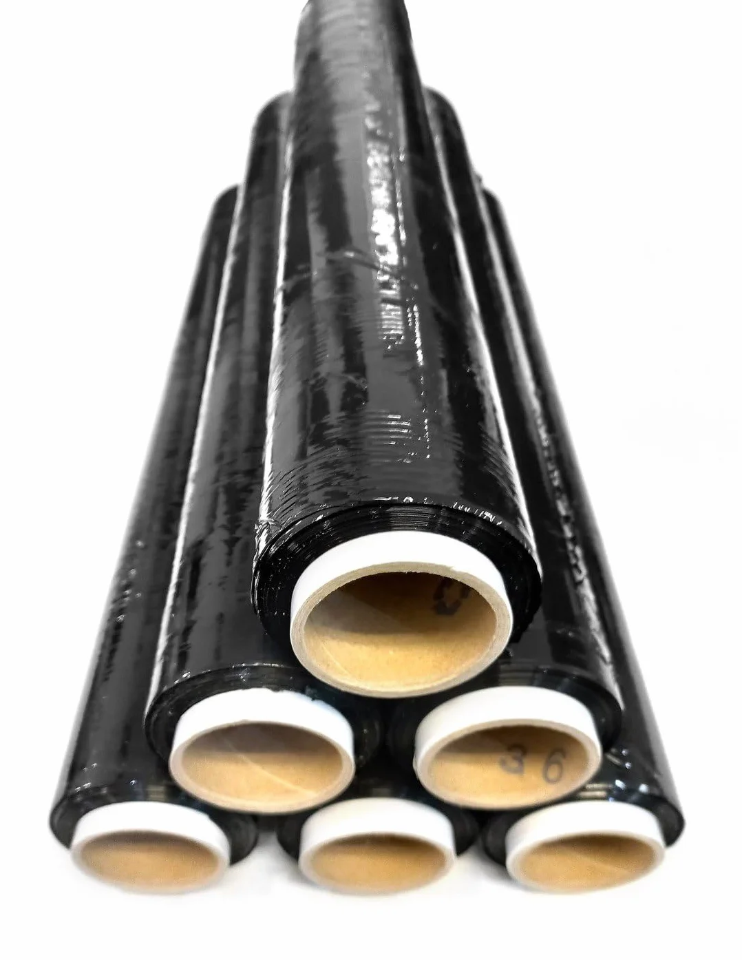 JARDIN202 - Film para Embalar Industrial, Manual, Mudanzas y Envios | Retractil | Negro | 50cm x 200 Metros | Pack 6 Rollos