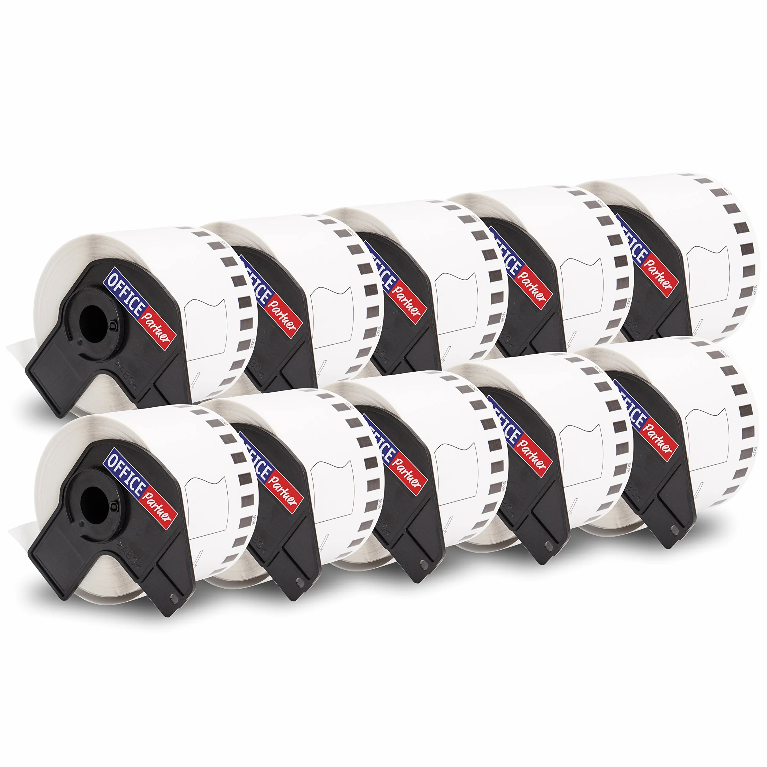 10 compatible etiquetas continuas por BROTHER DK-22205 papel térmico 62mmx30,48m para P-Touch QL 500 500A 500BS 500BW 550 560 560VP 560YX 570 580 580N 650TD 700 710W 720NW 1000 1050 1050N 1060