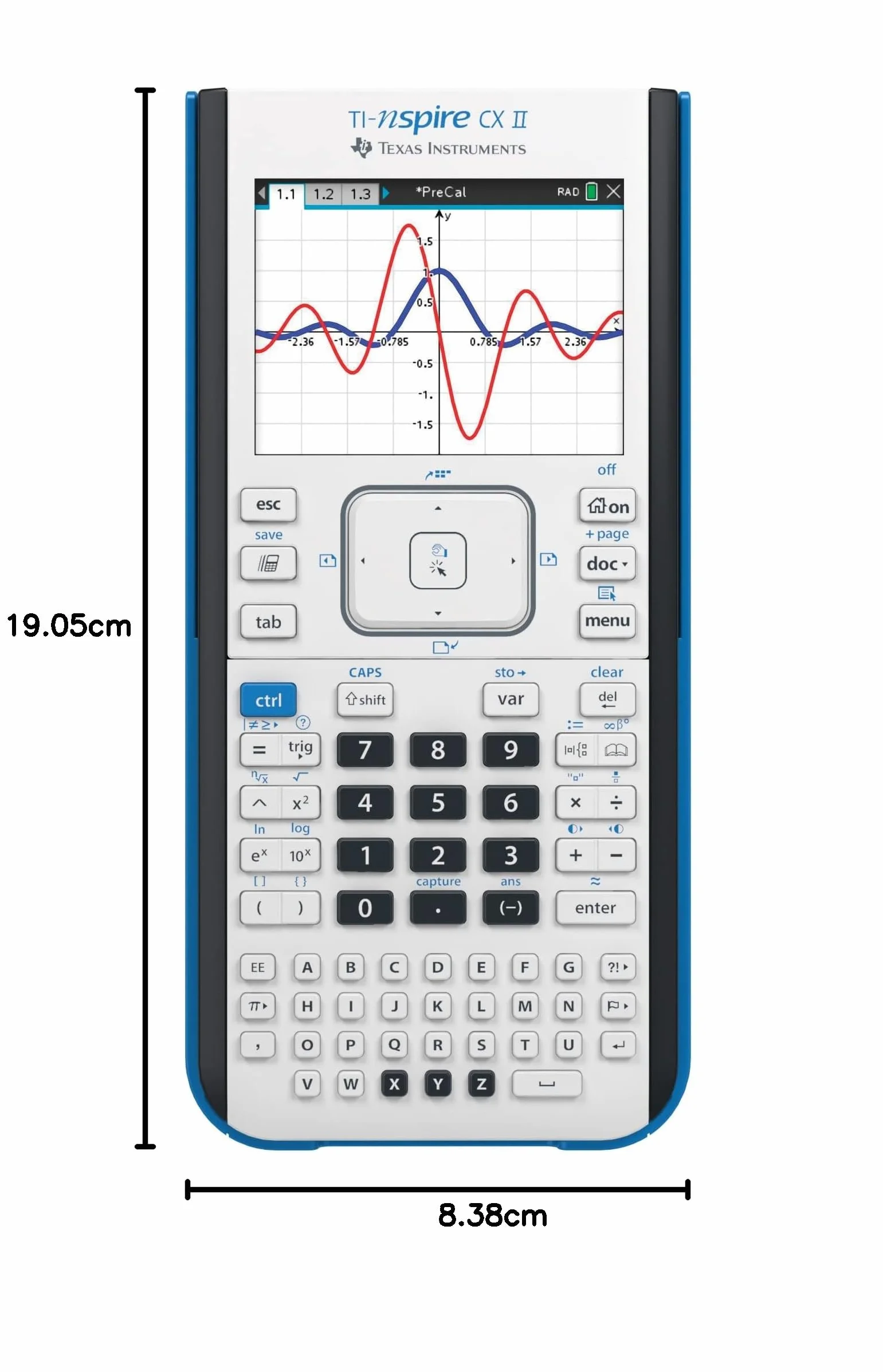 Texas Instruments - TI-Nspire CX II - Calculadora gráfica a color, con software, para estudiantes, (PC/Mac)