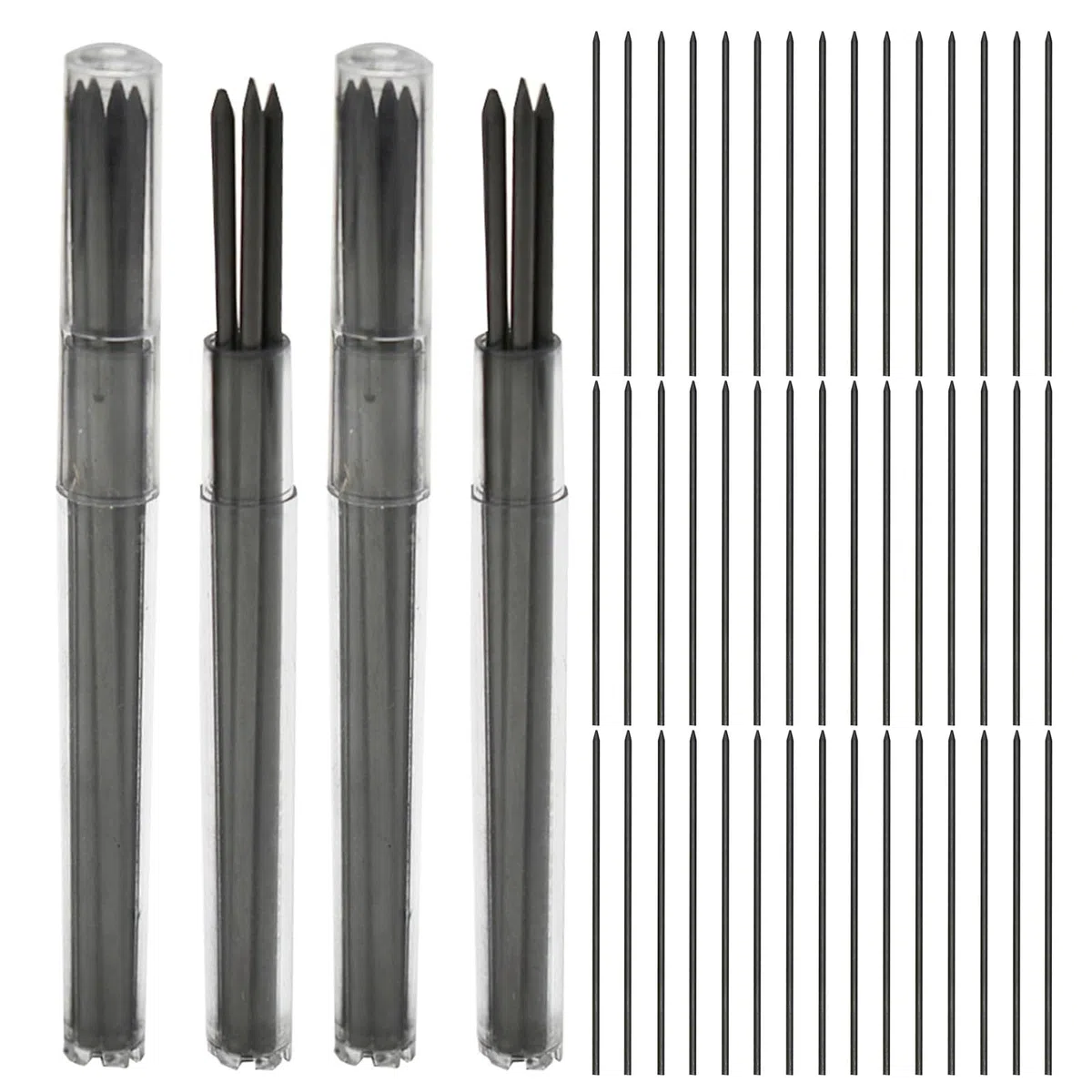 800 de repuesto, 2,0 mm HB, negras, para portaminas, ideales para estudiantes, para escribir, dibujar, hacer compases y para uso técnico.