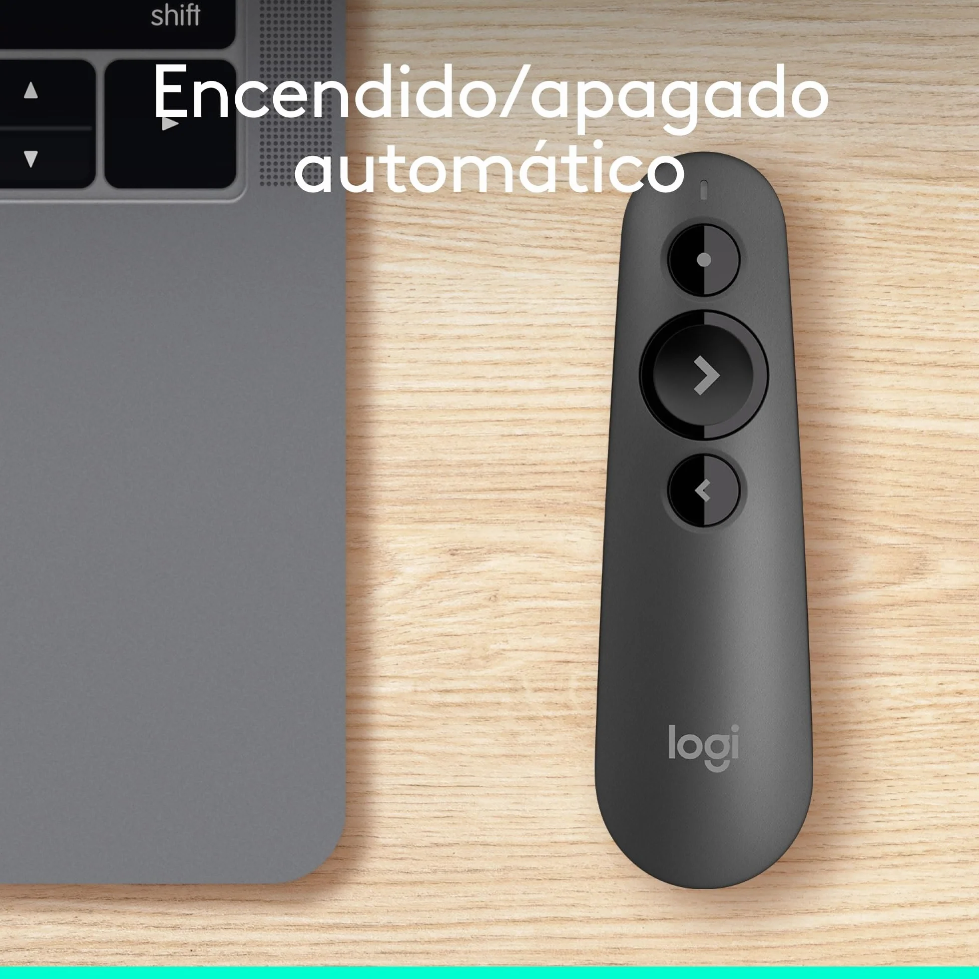 Logitech R500s Presentador Láser Clase 1 Bluetooth USB 20m Gris Oscuro