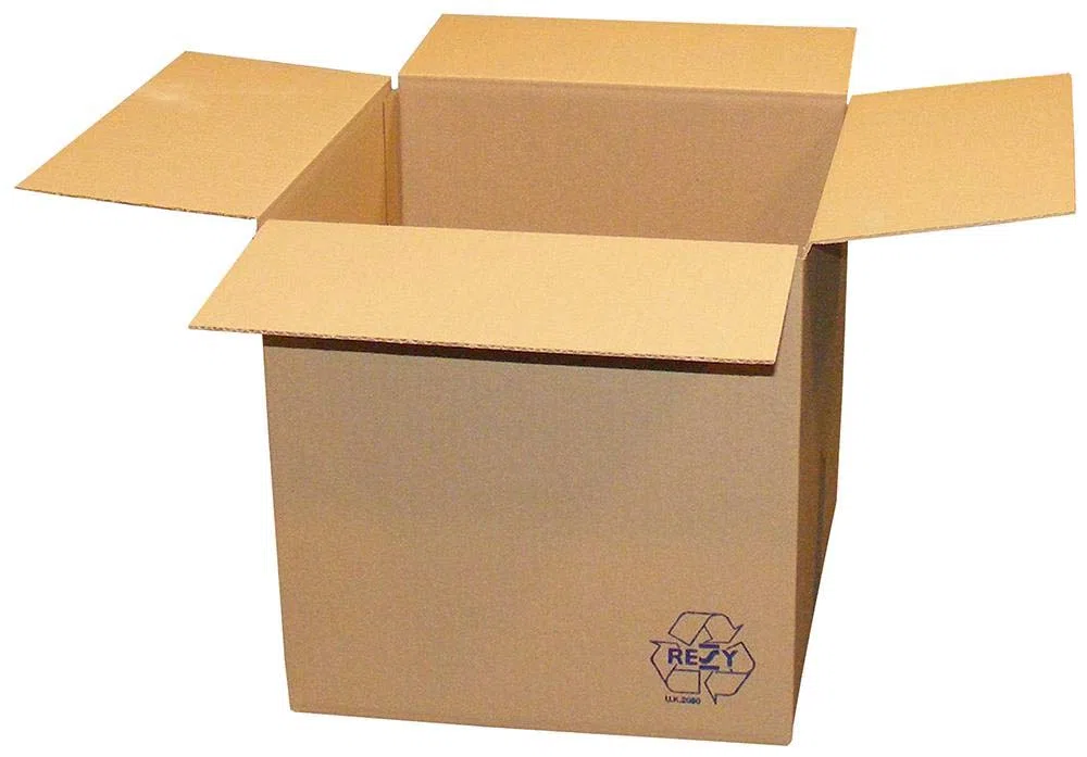 Caja de cartón Sw 381 x 280 x 280 mm, 25 unidades, profundidad externa 280 mm, longitud externa/altura 381 mm, ancho externo 280 mm, sobres y papelería de embalaje