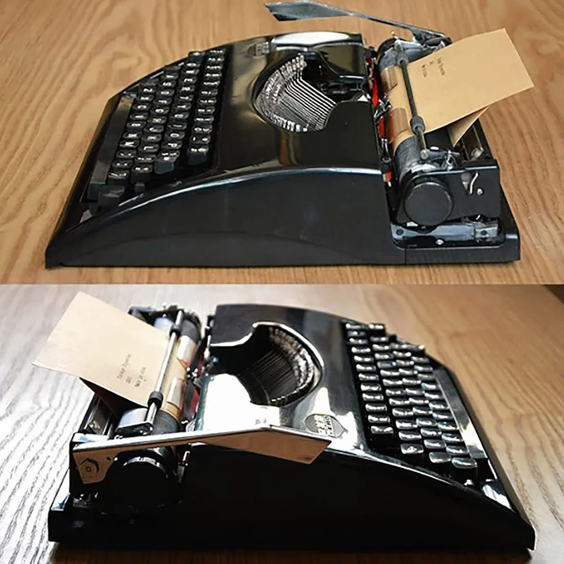 Classic Nostalgia - Máquina de escribir manual retro portátil, máquina de escribir mecánica inglesa, máquina de escribir vintage de 1980, máquina de escribir tradicional antigua y portátil
