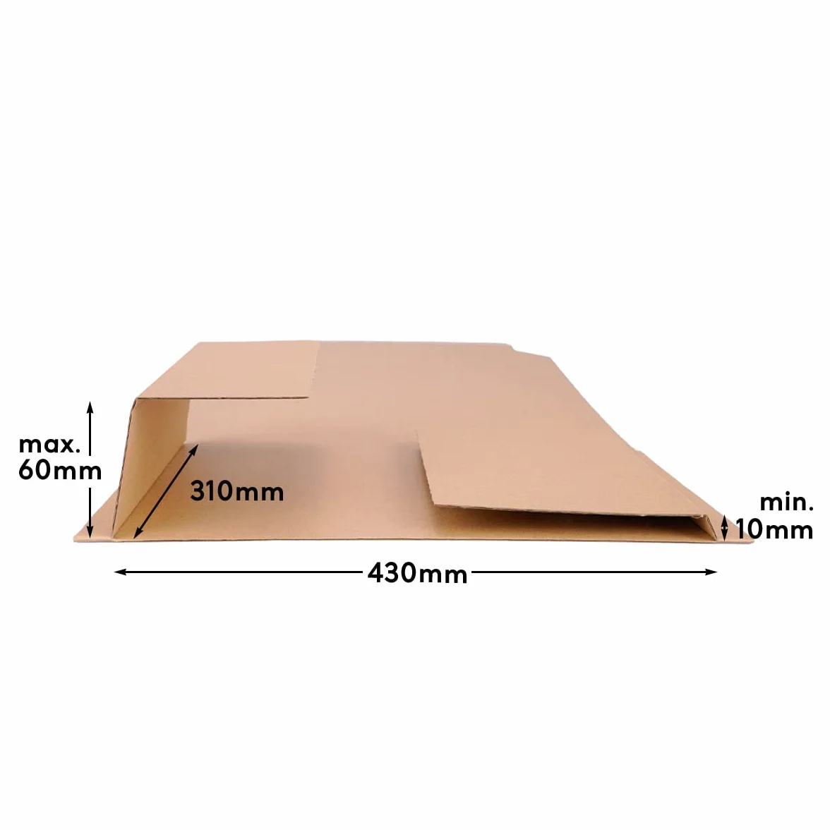 verpacking Paquete de libros 430 x 310 x 10-60 mm, DIN A3, autoadhesivo (dimensiones exteriores 495 x 320 x 10-60 mm), embalaje universal para envolver (50 unidades)