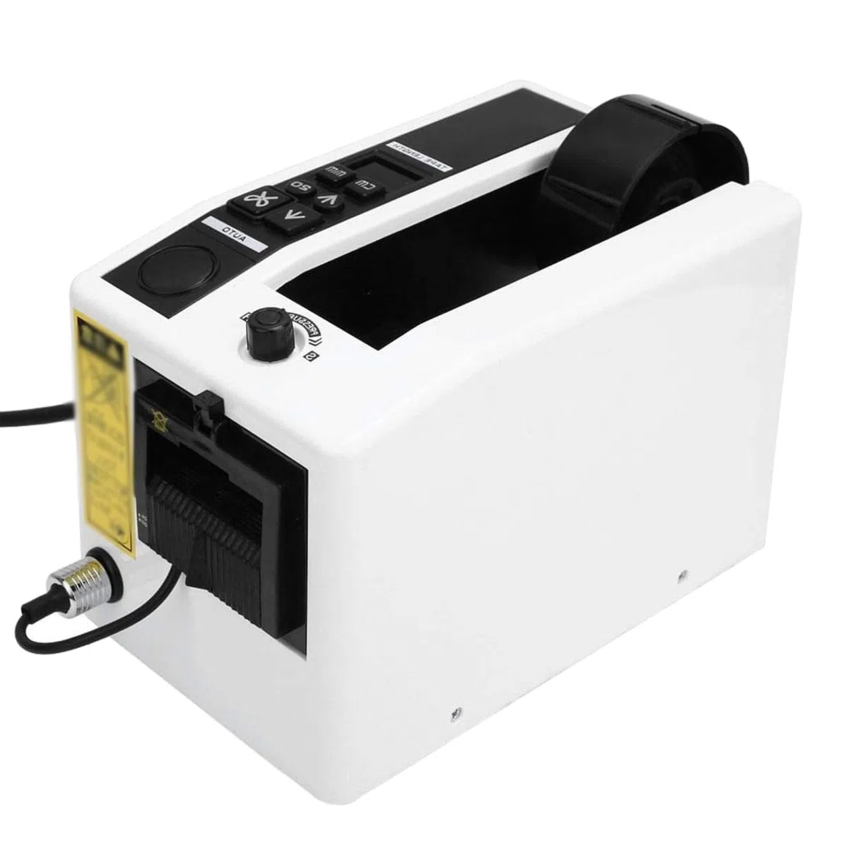 Cortador de cinta automático, dispensador eléctrico de cinta con pantalla digital, longitud de corte ajustable 20-999 mm, para envolver y embalar, compatible con ancho de papel de 7-50 mm