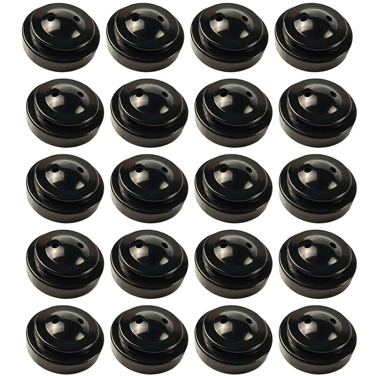20 soportes negros para bandera de escritorio, 2 agujeros, mini soporte de bandera de plástico, base redonda, soportes de bandera en miniatura para decoración de hogar, oficina, conferencia,