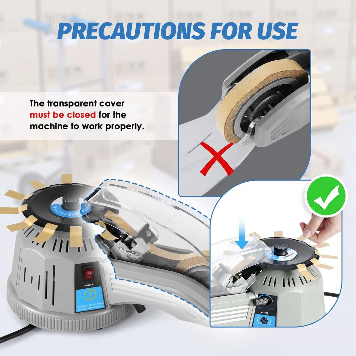 Dispensador automático de cinta giratoria, 13-60 mm de largo, 3-25 mm de ancho, suministros escolares de oficina para cinta escocesa, cinta de doble cara, cinta de alta temperatura