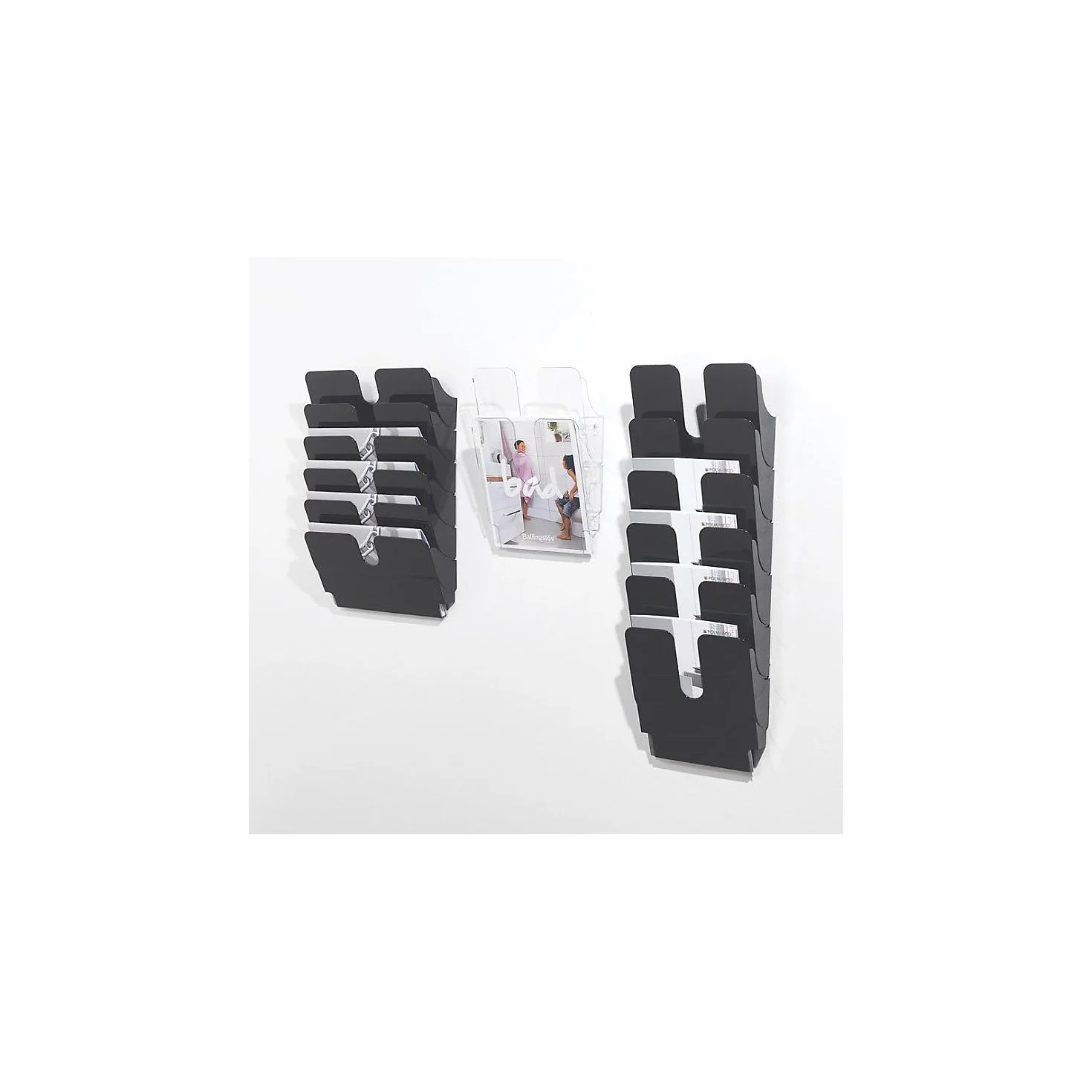 Durable 1709008400 Juego de dispensadores de folletos FlexiPlus 2 A4, 1 juego, transparente