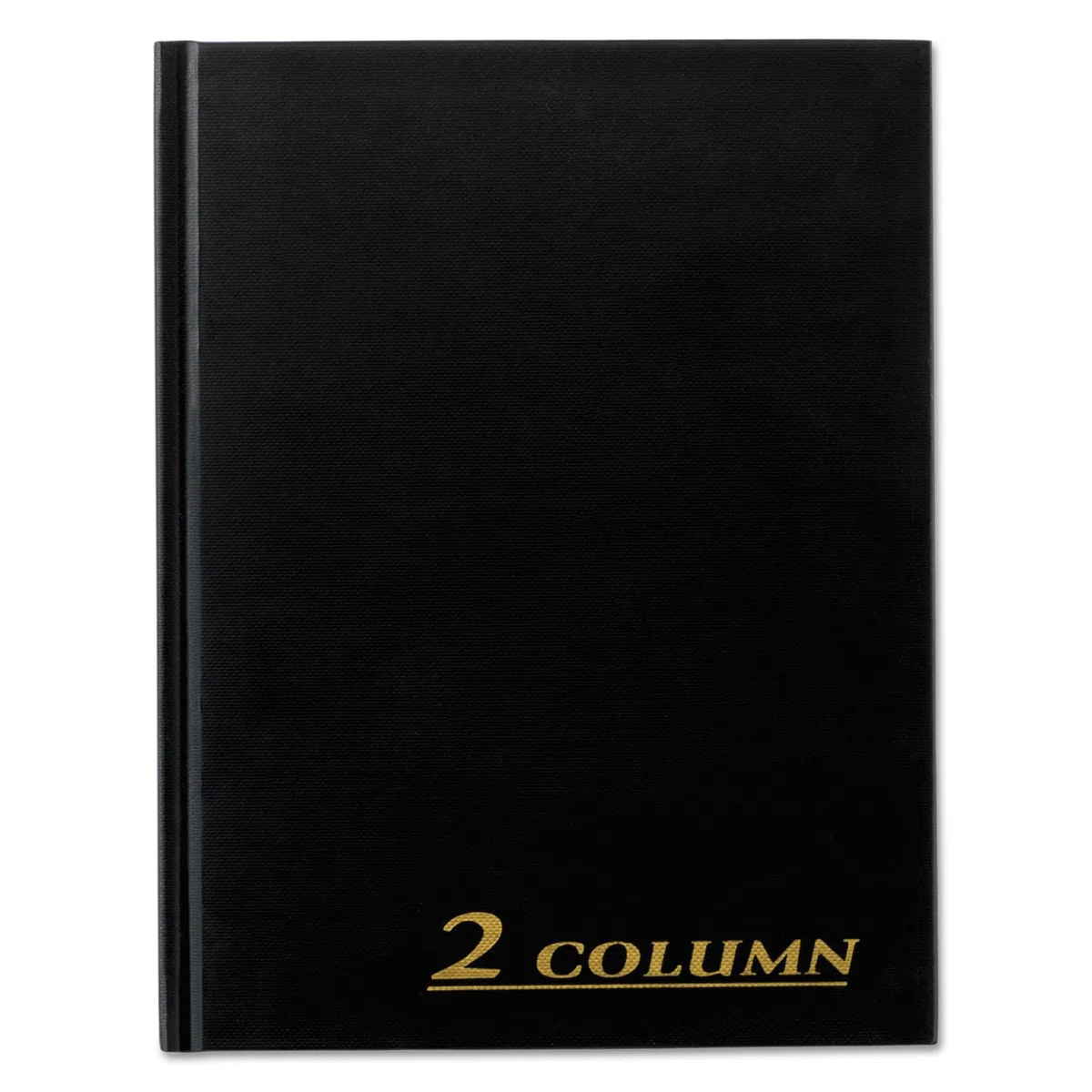 Libro de contabilidad, 2 Columna, tapa de color negro, 80 páginas, 7 x 9 1/4