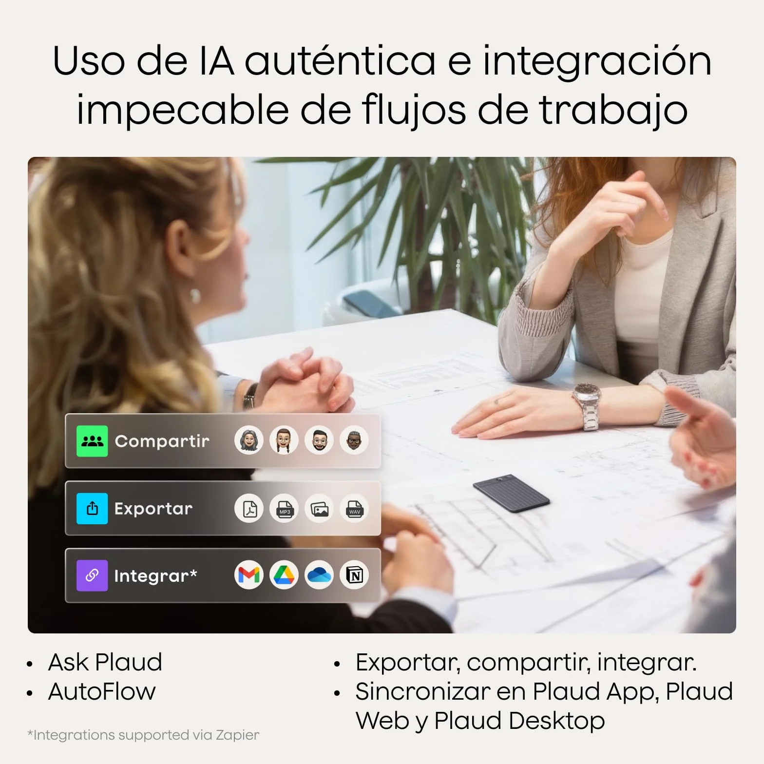 Plaud Note Grabadora de Voz IA Funda Negra Transcripción Resumen 112 Idiomas Control por App