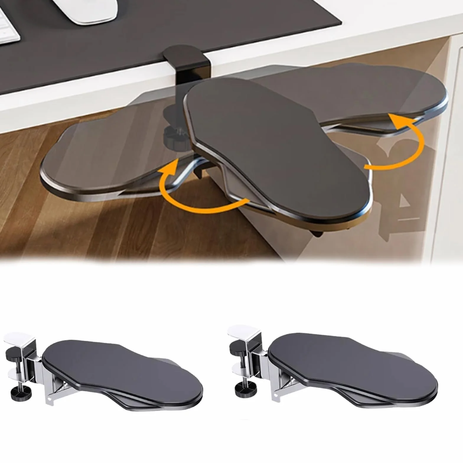 2 Unidades ExtensióN De Escritorio ErgonóMica, Reposabrazos De Escritorio ReposamuñEcas Plegable Reposabrazos Para Codo SujecióN Sin Perforaciones Estante Reposabrazos Para Codo De Computadora